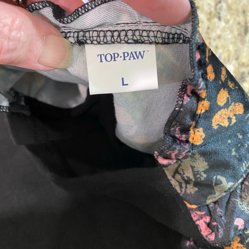 NWT Top Paw Dog Pet Dress Floral Velvet L